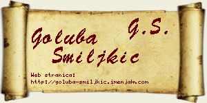 Goluba Smiljkić vizit kartica